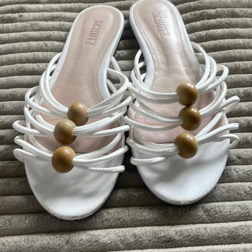 Schutz white summer sandal